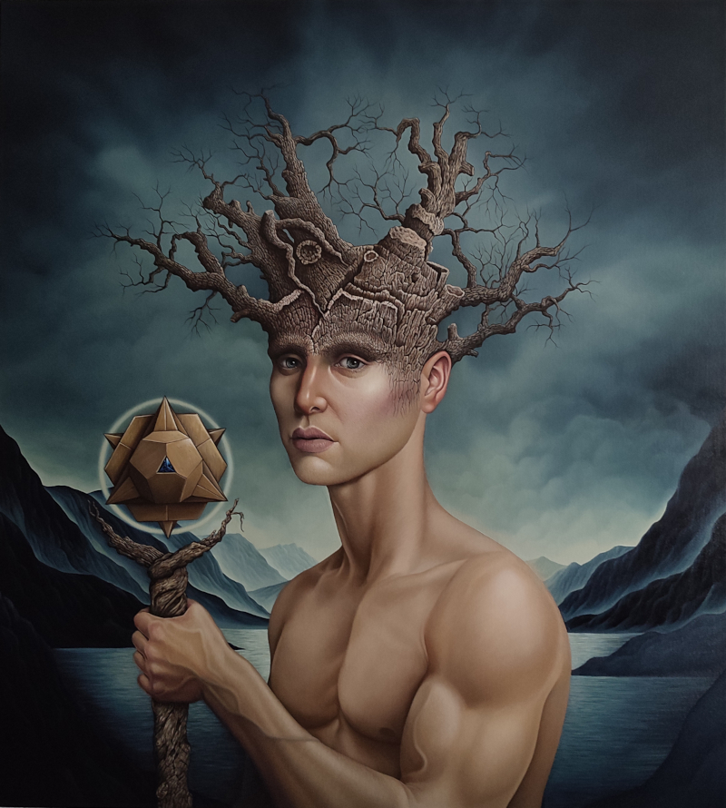 The Thinker - Oil Painting by Gabriel Serna