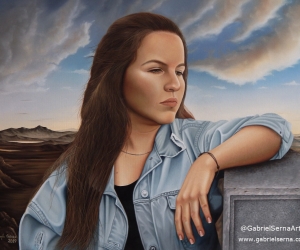 Retrato por encargo, Pintura al Oleo por Gabriel Serna